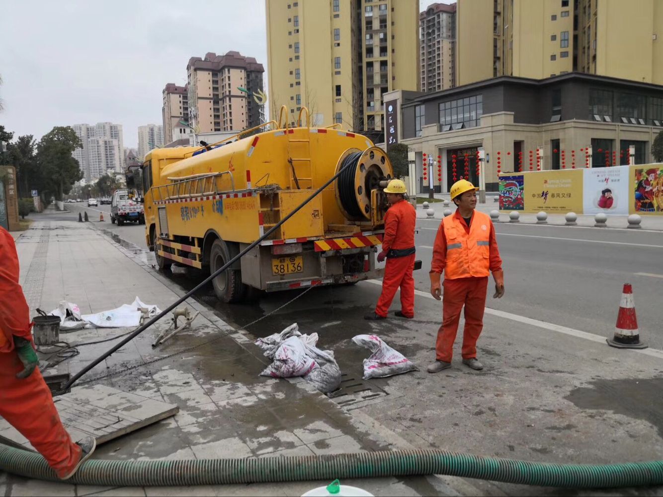 汉滨排污管道清淤-管道清洗